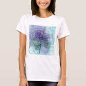 Beauty Flower Achtergrond Waterverf T-shirt (Voorkant)