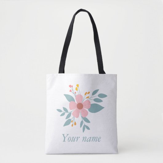 Beauty flower canvas tas (Voorkant)