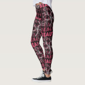 Beauty Flower Line Art Typografie Leggings (Links)