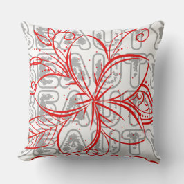 Beauty Flower Line Art Typografieontwerp Kussen