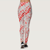 Beauty Flower Line Art Typografieontwerp Leggings (Achterkant)