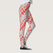 Beauty Flower Line Art Typografieontwerp Leggings (Rechts)