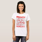 Beauty Flower Line Art Typografieontwerp T-shirt (Voorkant volledig)