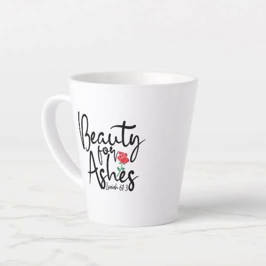 "Beauty for Ashes" - Kleine Latte Mok 12 oz. (Linkerhoek)