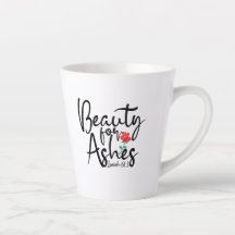 "Beauty for Ashes" - Kleine Latte Mok 12 oz.