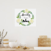 "Beauty from Ashes" Inspirerend Muur Poster (Keuken)
