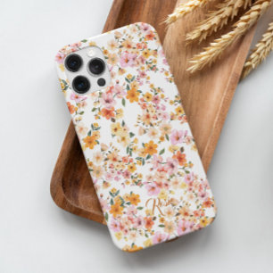  Beauty Geel Sinaasappel Ditsy Bloemenpatroon iPhone 16 Pro Hoesje
