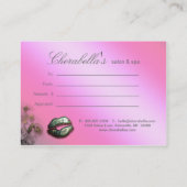 Beauty Gift Card Salon Lips Silver Pink Kortingskaartje (Achterkant)