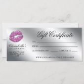 Beauty Gift Certificate Makeup Artist Glitter (Achterkant)