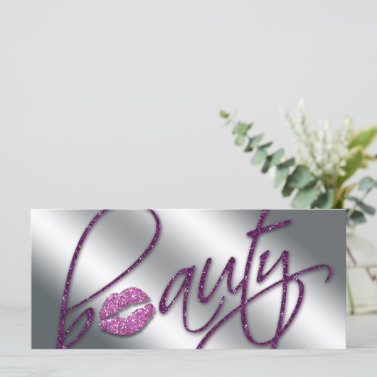 Beauty Gift Certificate Makeup Artist Glitter (Staand voorkant)