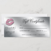 Beauty Gift Certificate Makeup Artist Glitter Pink (Achterkant)