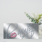 Beauty Gift Certificate Makeup Artist Glitter Pink (Staand voorkant)