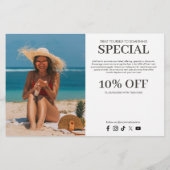 Beauty Girl Gouden Bronzen Regenpatroon Spray Tann Flyer (Achterkant)