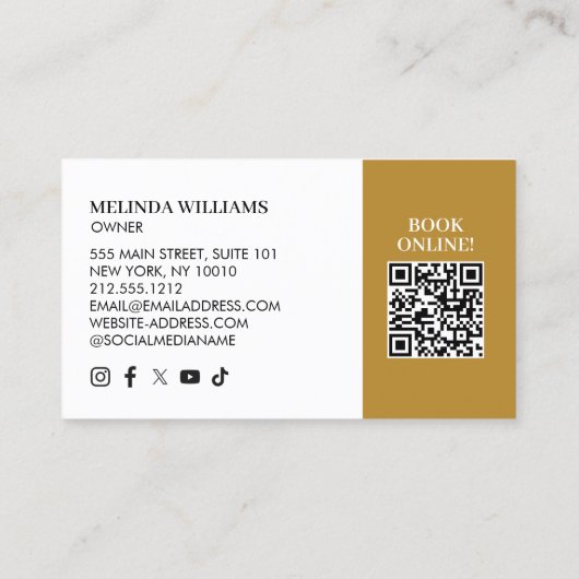 Beauty Girl Gouden Bronzen Regenpatroon Spray Tann Visitekaartje (Achterkant)