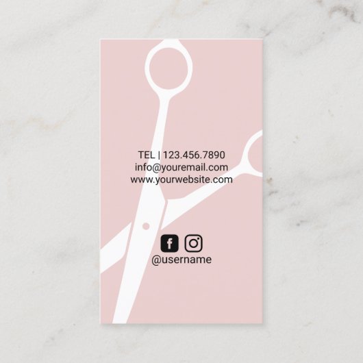 Beauty Girl Hair & Makeup Artist Modern Salon Visitekaartje (Achterkant)