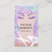 Beauty Girl Hair & Makeup Artist Modern Salon Visitekaartje (Voorkant)