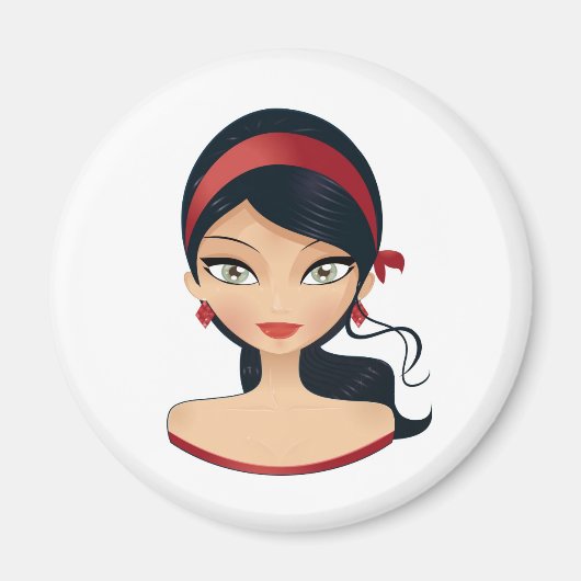 Beauty Girl Magneet (Voorkant)