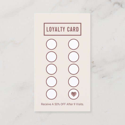 Beauty Girl Makeup Artist & Hair Salon Loyalty (Achterkant)