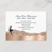 *~* Beauty Girly Roos Gold Long Hair Goddess Visitekaartje (Achterkant)