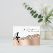 *~* Beauty Girly Roos Gold Long Hair Goddess Visitekaartje (Staand voorkant)