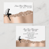 *~* Beauty Girly Roos Gold Long Hair Goddess Visitekaartje (Voorkant / Achterkant)