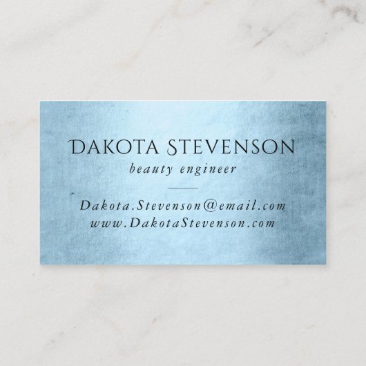 Beauty Glam Professional | Glitzy Robin Egg Blue Visitekaartje (Achterkant)