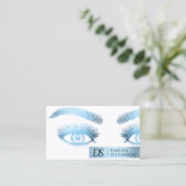 Beauty Glam Professional | Glitzy Robin Egg Blue Visitekaartje (Staand voorkant)