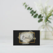 *~* BEAUTY Glitter Gold Fream Silver Glow Visitekaartje (Staand voorkant)