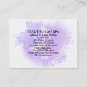 *~* BEAUTY - Glitter Gold Lijst Lavendel Glow Visitekaartje (Achterkant)