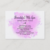 *~* BEAUTY - Glitter Gold Lijst - Roze gloed Visitekaartje (Achterkant)