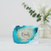 *~* BEAUTY - Glitter Gold Lijst Silver Glow Visitekaartje (Staand voorkant)