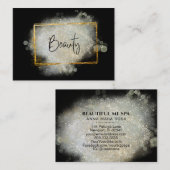 *~* BEAUTY - Glitter Gold Lijst Silver Glow Visitekaartje (Voorkant / Achterkant)