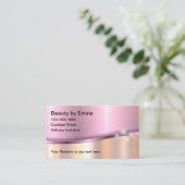 Beauty Glitzy Roos Gouden Toon Visitekaartjes (Staand voorkant)