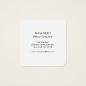 Beauty Goddess Woman's Face Vierkante Visitekaartjes (Achterkant)