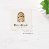 Beauty Goddess Woman's Face Vierkante Visitekaartjes (Bureau)