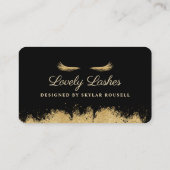 Beauty Gold Dusted Eyelash Zwart & Goud Luxe Afsprakenkaartje (Achterkant)