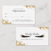 Beauty Gold Dusted Mascara Eye Lashes Luxurious Afsprakenkaartje (Voorkant / Achterkant)