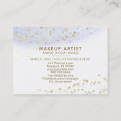 *~* Beauty Gold Pastel Glitter Pink Lips Makeup Visitekaartje (Achterkant)