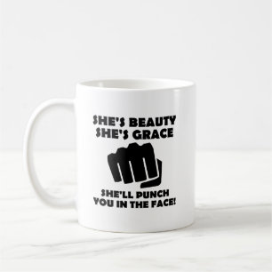 Beauty Grace Punch Funny Mug Koffiemok