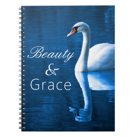 Beauty Grace Tranquil Lake White Swan Notitieboek (Voorkant)