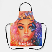 Beauty Hair Salon Fantasy Lady met botervliegen Schort (Voorkant)