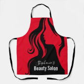 Beauty Hair Salon Silhouette Lady Schort (Voorkant)