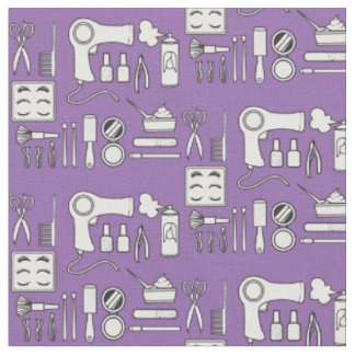 Beauty Hair Salon Tools Cute Paars White Stof