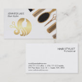 Beauty Hair Schaar Salon Logo | Stylist Tools Visitekaartje (Voorkant / Achterkant)