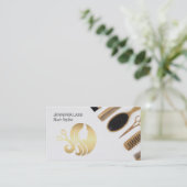 Beauty Hair Schaar Salon Logo | Stylist Tools Visitekaartje (Staand voorkant)