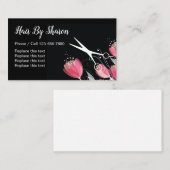 Beauty Hair Stylist Floral Design Visitekaartje (Voorkant / Achterkant)