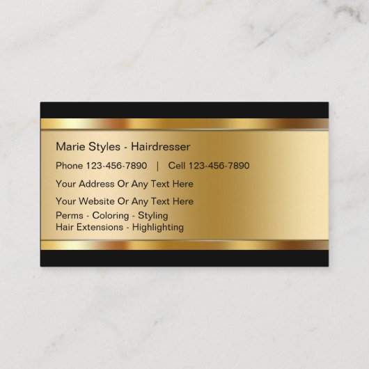 Beauty Hairdresser Visitekaartjes (Achterkant)