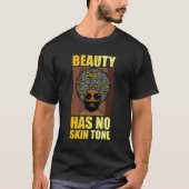 Beauty heeft geen huidtint Mannen zwarte geschiede T-shirt (Voorkant)