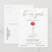 Beauty & het Beest sparen de Mededeling van de Dat Aankondigingskaart (Voorkant / Achterkant)