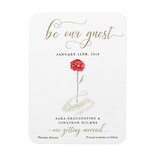 Beauty & het Beest sparen de Mededeling van de Dat Magneet (Verticaal)